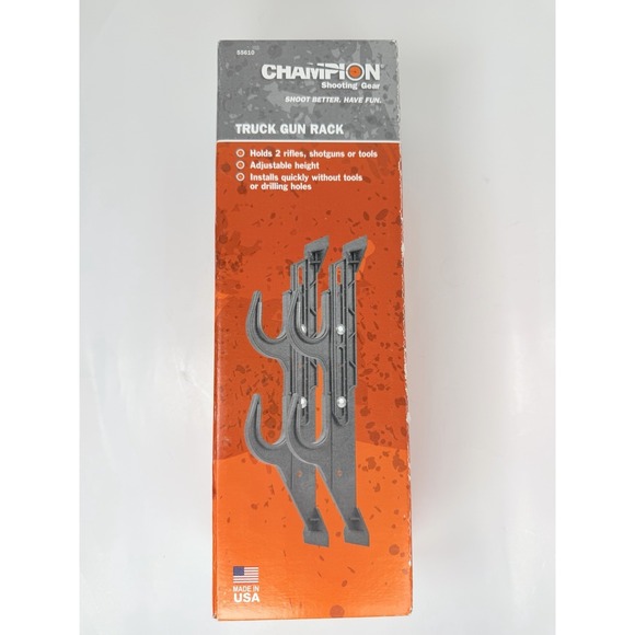 Champion Truck Utility Gun Rack For Rear Window, Holds Rifles-Rods-Bows-Tools - Picture 2 of 6